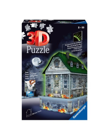 Puzzle Ravensburger 11254 3D Casa Degli Spettri con Led