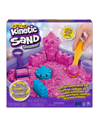 Sabbia creativa Spin Master 6063520 KINETIC SAND Castello Shimmer Rosa