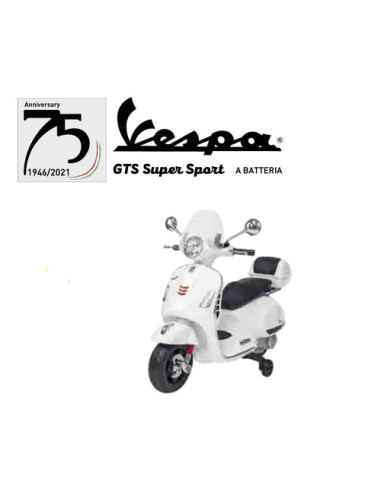 Moto elettrica Globo 39985 ESPIDKO Vespa Gts Super Sport 12V Bianco