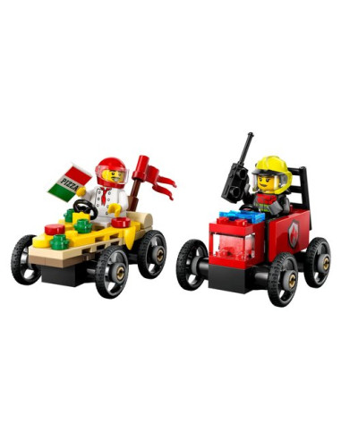 Pack veicoli da corsa: pizzaiolo contro pompiere LEGO 60458 CITY GREAT