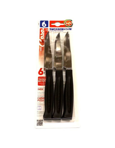 Set coltelli bistecca Coltellerie Inox Bonomi 82006N Nero