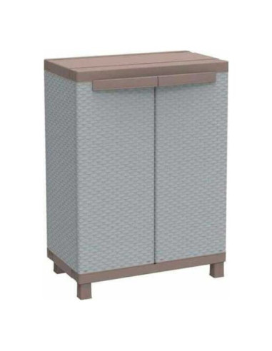 Armadio plastica Terry 1002815 C RATTAN 680 Grigio e Tortora