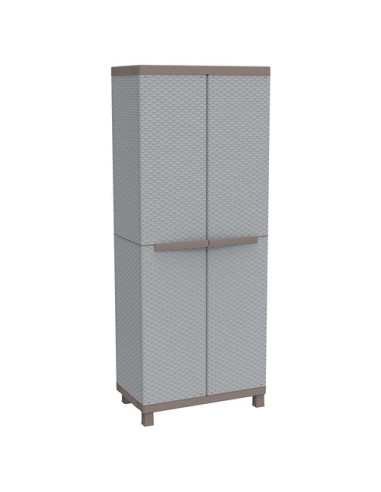 Armadio plastica Terry 1002814 C RATTAN 2680 Grigio e Tortora