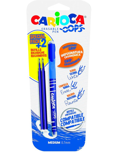 Penna Cancellabile Oops con 2 Refill