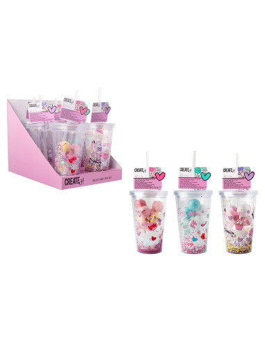 Create it  Bicchiere Glitter e Bombe Bagno 3 assortimenti