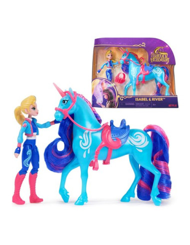 Set bambola Spin Master 6066842 UNICORN ACADEMY Isabel & River  con ac