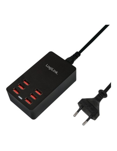 Caricabatterie Logilink PA0139 IPW USB 6P32W Black