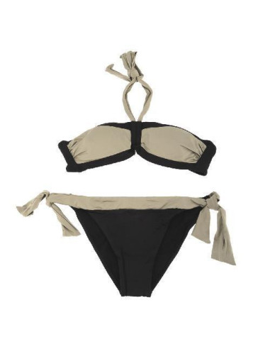 Byblos Bikini Triangolo Imbottito E Slip Fiocchi Nero