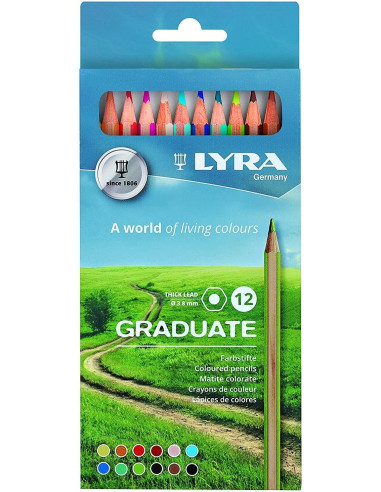 Lyra Graduate Pastelli colorati 12 pz col. assortiti