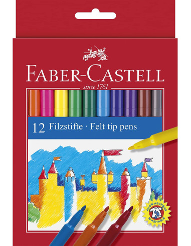 Faber Castell 949289 Astuccio, Confezione da 12 Pennarelli