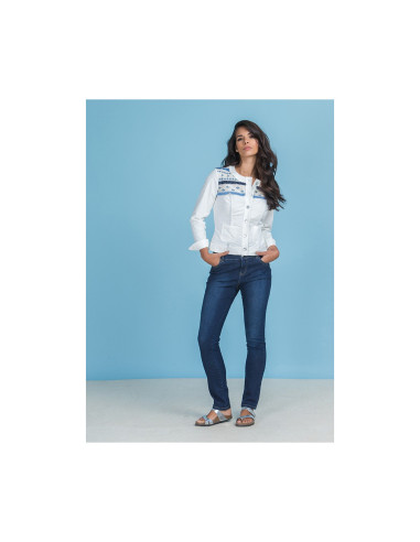 Paul Brial Jeans Astre con strass Donna Denim Blu