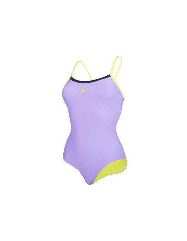 Speedo Plmt Tsrp Msbk Af Costume da Bagno Donna Adulto, Viola/Verde