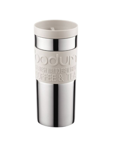 Bodum 11093 – 133B Tazza Da Viaggio Travel Mug, 0,35 l, acciaio inossidabile 8,5 x 8,5 x 18 cm, colore:  bEIGE