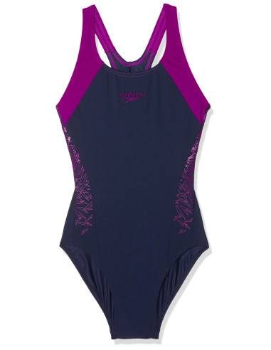 Speedo End Boom Splice Racerback Costume da bagno Blu/Viola