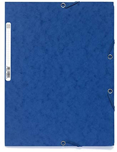 Exacompta 55508E Cartellina con Elastici, 24x32 cm, Blu