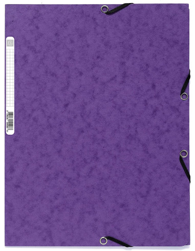 Exacompta 55508E Cartellina con Elastici, 24x32 cm, viola