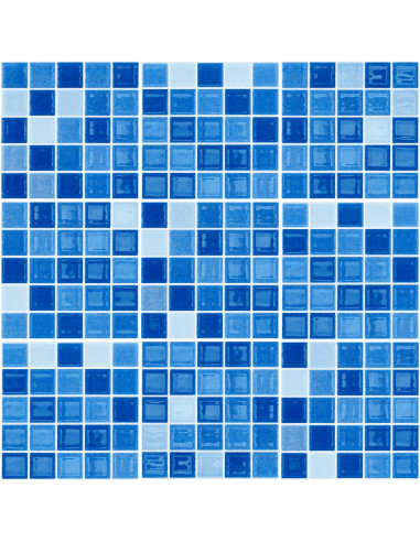 Ambiance Set di 9 adesivi murali  mosaici blu,15 x 15 cm A847