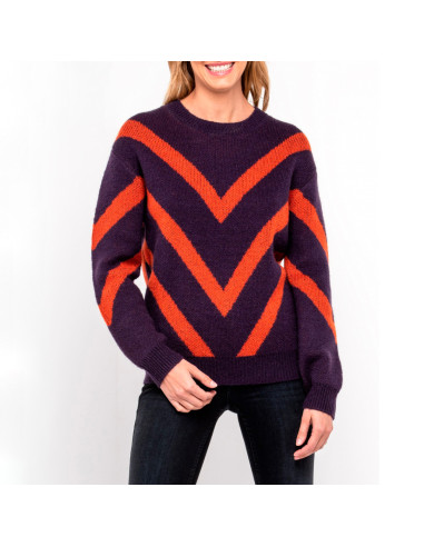 Lee Maglione Donna Pattern Knit Viola L52PLEKL