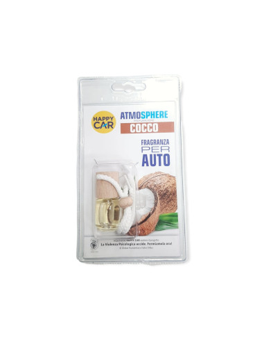 Happy Car Profumatore auto con tappo in legno fragranza Cocco 4,5 ml