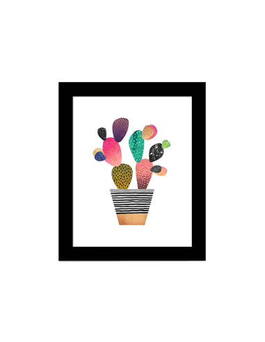 Quadro decorativo Cactus con cornice MDF e PVC, SCTCiZ-005