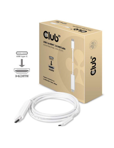 CLUB3D Cavo USB C a HDMI 2.0 UHD 1,8m