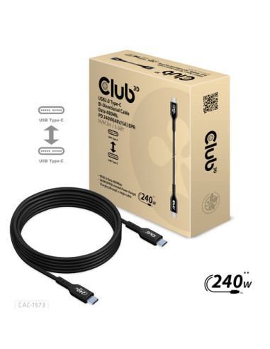 CLUB3D USB 2.0 Type-C Bi-Directional Cable Data 480Mb Pd 240W(48V/5A) EPR  2m