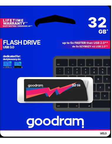 Pendrive GoodRAM 32GB UCL2 BLACK USB 3.0 - retail blister