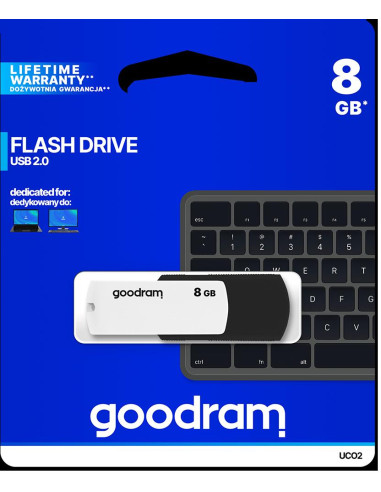 Pendrive GOODRAM Black-White 8GB USB 2.0 - retail blister