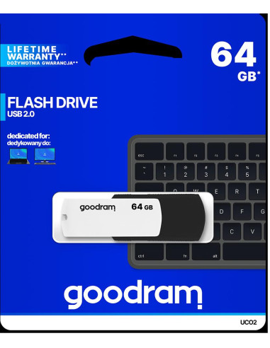 Pendrive GOODRAM Black-White 64GB USB 2.0 - retail blister