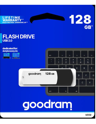 Pendrive GOODRAM Black-White 128GB USB 2.0 - retail blister