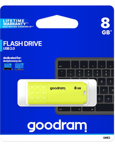 Pendrive GoodRAM 8GB UME2 yellow USB 2.0 - retail blister