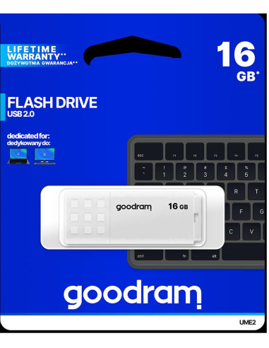 Pendrive GoodRAM 16GB UME2 white USB 2.0 - retail blister