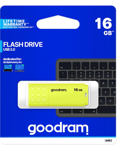 Pendrive GoodRAM 16GB UME2 yellow USB 2.0 - retail blister