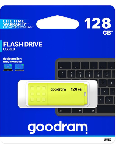 Pendrive GoodRAM 128GB UME2 yellow USB 2.0 - retail blister