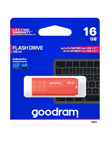 Pendrive GoodRAM 16GB UME3 orange USB 3.0 - retail blister