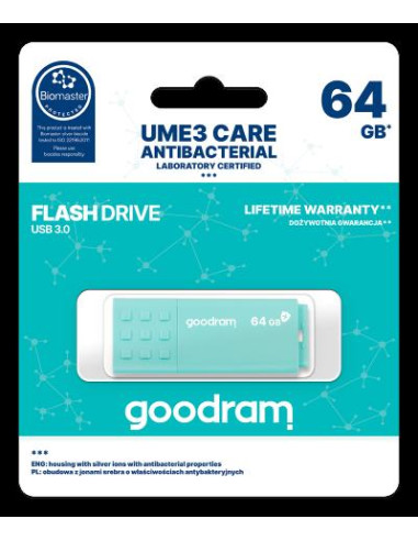 GOODRAM 64GB UME3 CARE - ANTIBATTERICA - USB 3.0