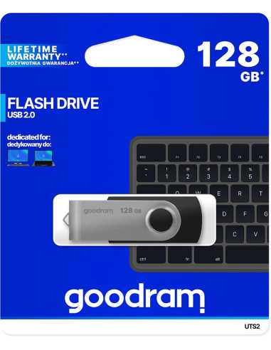 Chiavetta/Pendrive USB Goodram Twister 128GB nera USB 2.0