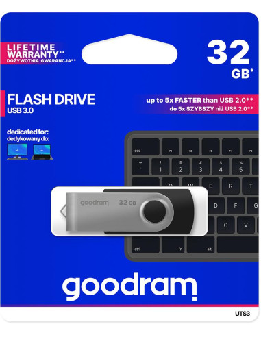 Pendrive GoodRAM 32GB UTS3 BLACK USB 3.0 - retail blister