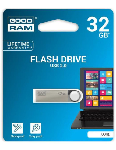 Pendrive GoodRAM 32GB UNN2 metal USB 2.0 - retail blister