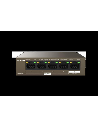 Switch 5 porte Gigabit PD - 4 porte PoE OUT 1 porta PoE IN