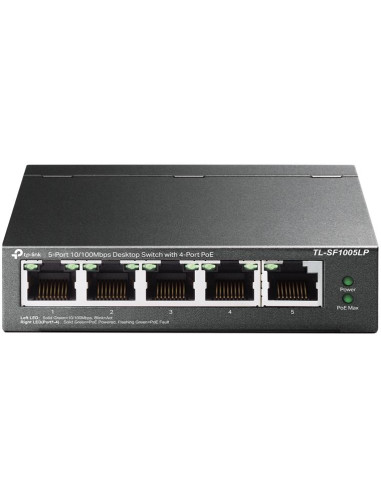 Switch Desktop 5 porte 10/100Mbps con 4-Port PoE TL-SF1005LP