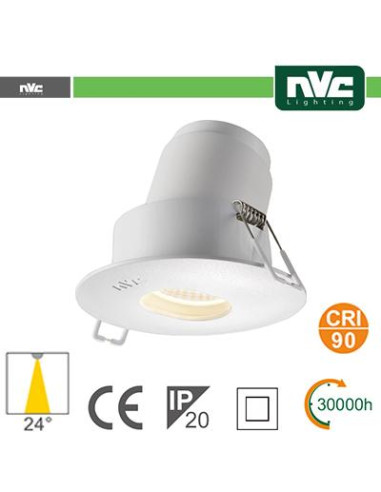 Faro direzionabile LED IP20 9W 3000K 700LM 24º FORO:95mm