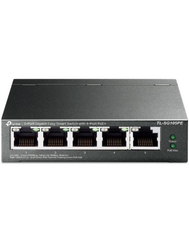 Switch 5 port Gigabit con 4-Port PoE+ TP-Link TL-SG105PE