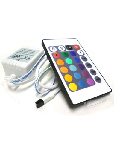 Centralina RGB Kit Controller Telecomando IR Infrarossi Per Striscia LED RGB 12V 3X2A IR240